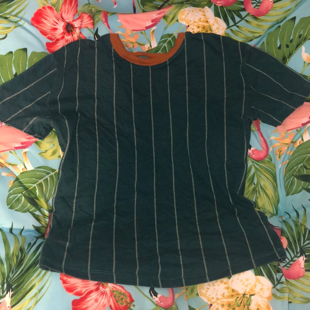 Green striped t shirt by art class